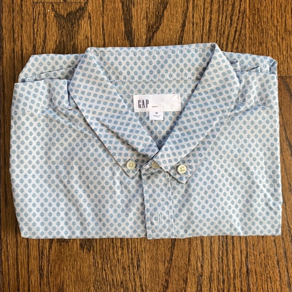 Gap Print Poplin shirt in Unticked Fit